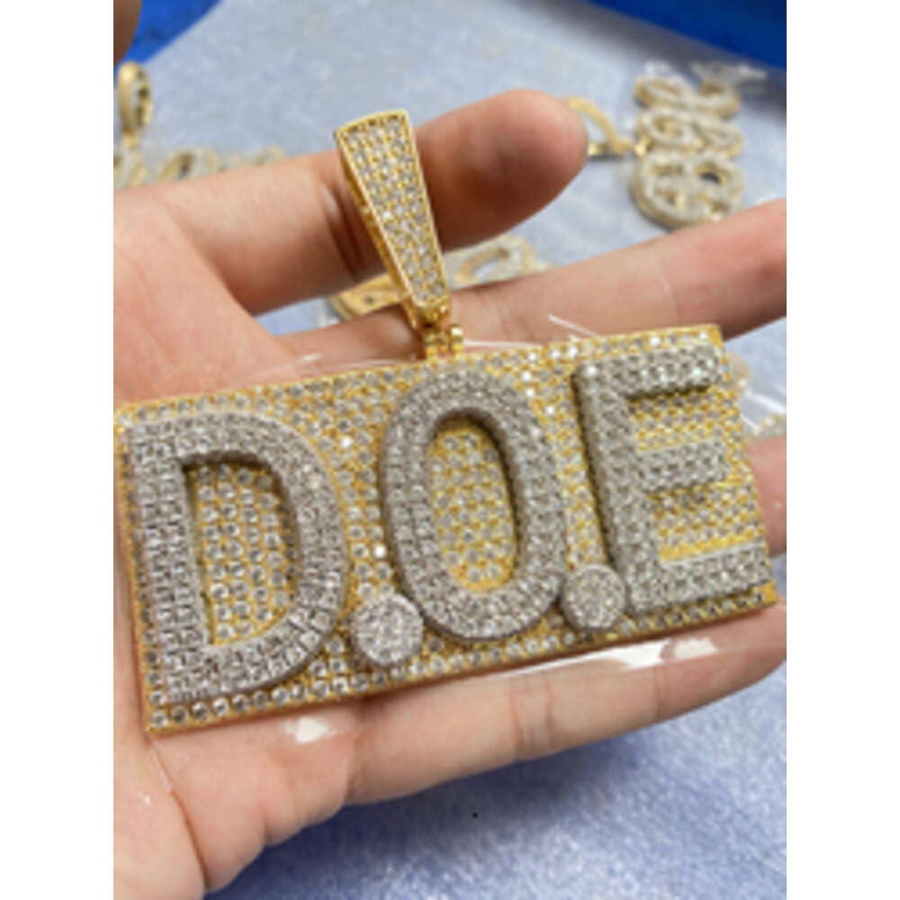 Pass Diamond Tester Hip Hop Jewelry S925 with Vvs Moissanite Customize Jewelry Diamond Custom Pendant Number Pendant