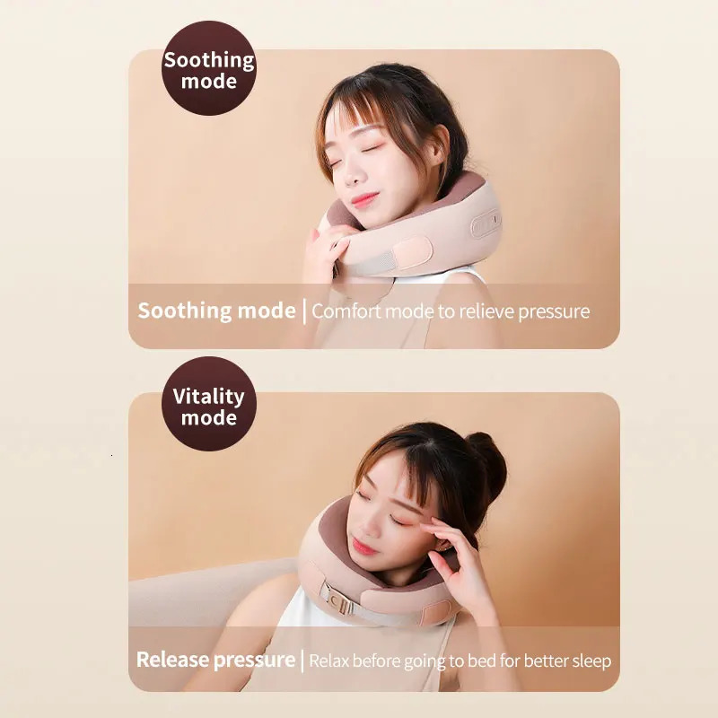 U Shape Massage Pillow Electric Neck Massager Infrared Heating Vibration Massage for Neck Leg Arms Relax Pain Relief 231227