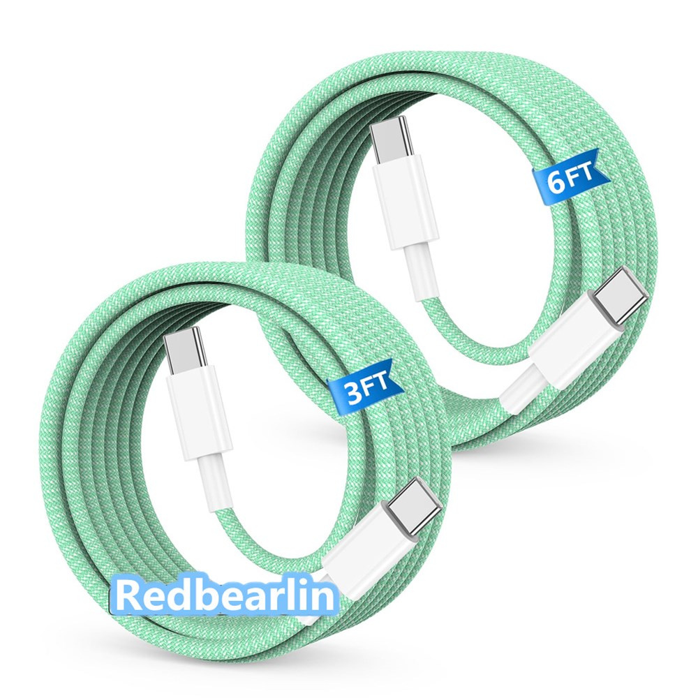 Fast Quick Charging 60W 3A C to C Fabric Nylon USB C Type c Charger Cable Cables 1M 3ft 2m 6Ft For Samsung S23 S24 Utral Htc Xiaomi Huawei Android pho