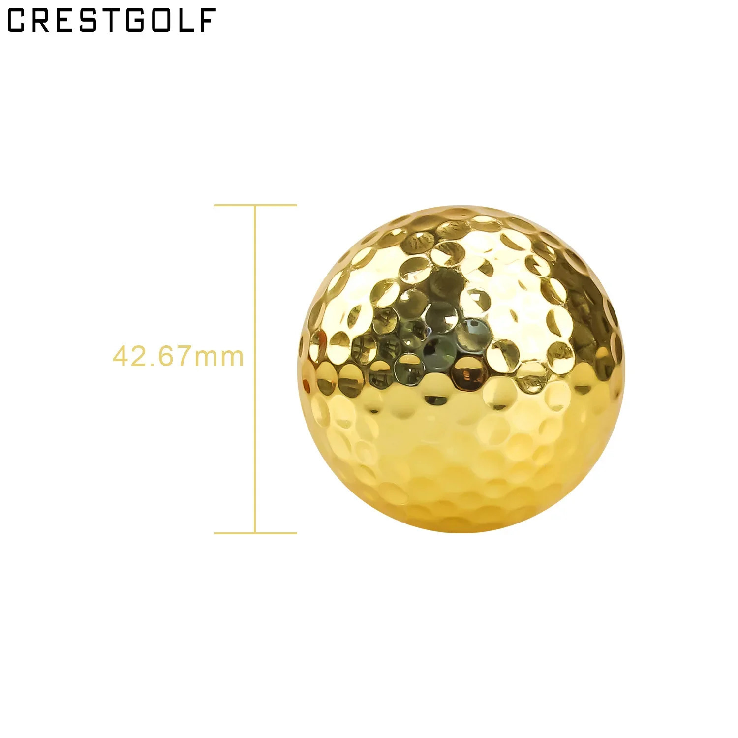 Gold-plated golf ball six-pack gold-plated golf ball double-layer practice ball Sarin game ball gift 231227