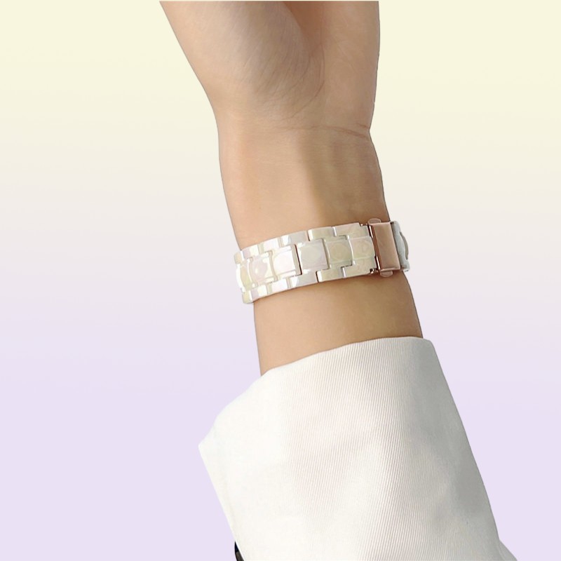 for Apple Watch Series 7 6 5 4 3 2 SE Glossy Laser White Protective Case Band Strap Cover iWatch 44mm 45mm4557057