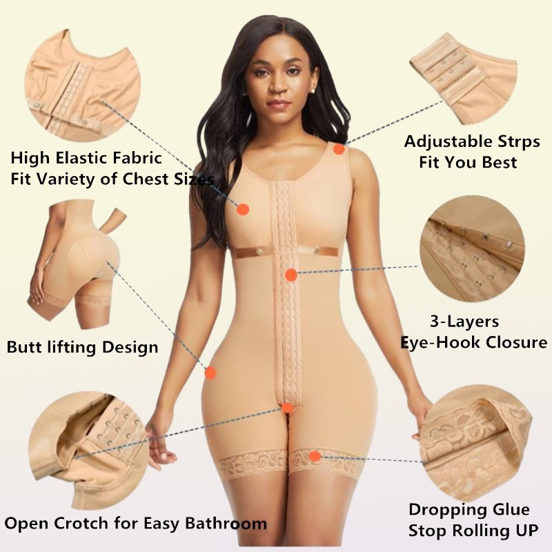 Women039s Shapers BuLifter Slimming Shapewear Full Body Shaper Post Liposuction Girdle Corset Tummy Control Faja Waist Open Cro7633536