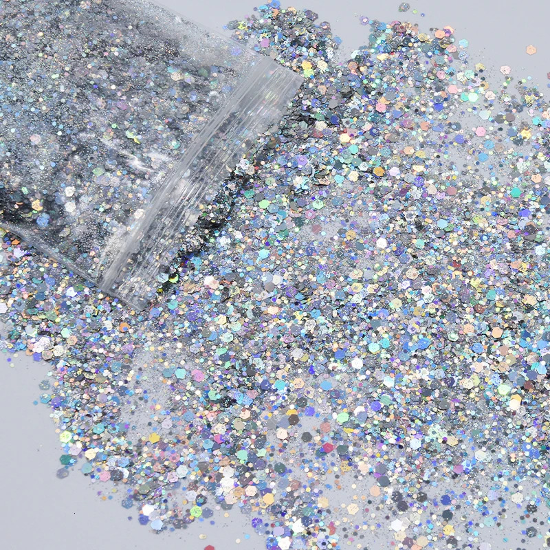 1KG Pack Holographic Bulk Glitters Powder Polyester Glitter For Crafts Rainbow Bulk Glitter Suppliers Polish Loose Glitter 1000G 231227
