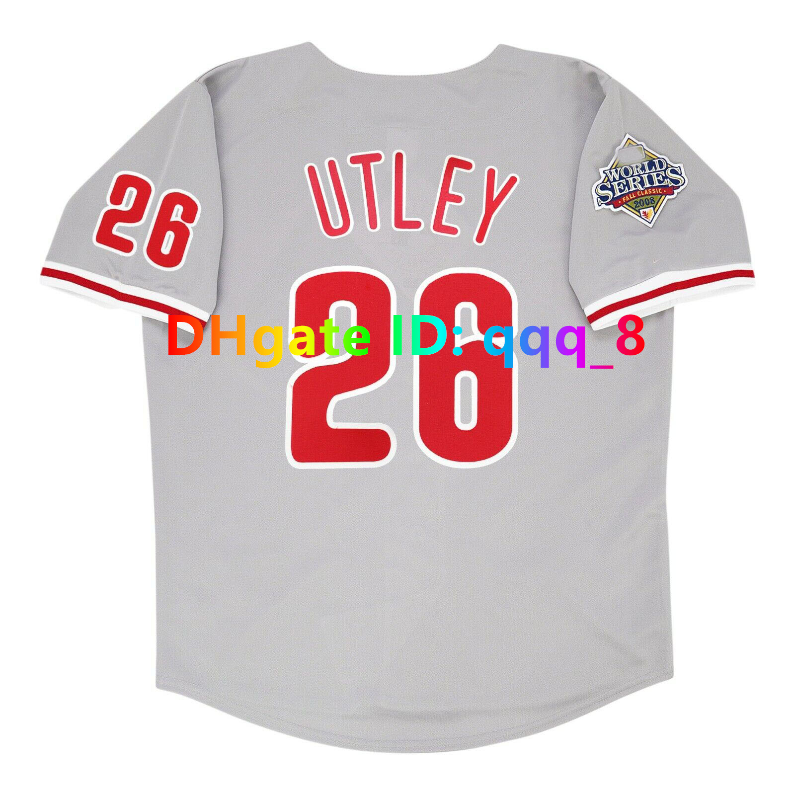 Phillies Baseball Jerseys - Utley Kruk Harper Schmidt Rose Daulton Rollins Carlton Throwbacks