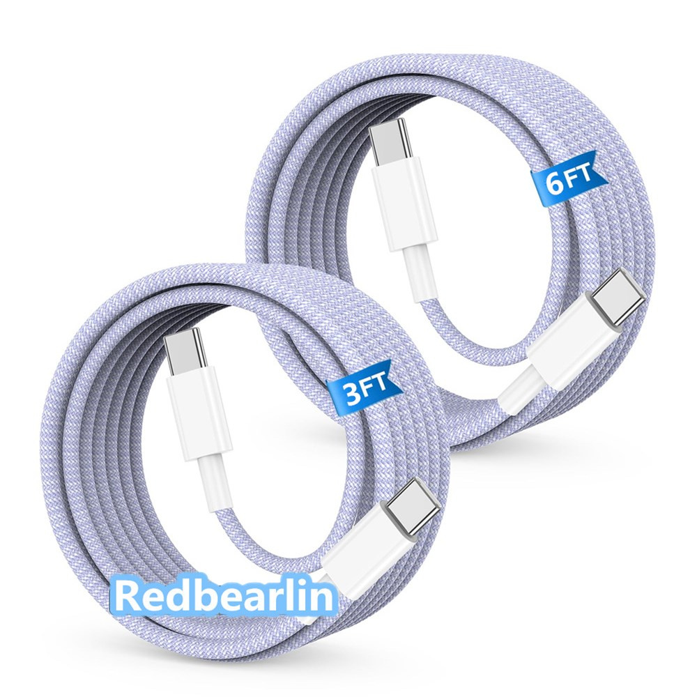 Fast Quick Charging 60W 3A C to C Fabric Nylon USB C Type c Charger Cable Cables 1M 3ft 2m 6Ft For Samsung S23 S24 Utral Htc Xiaomi Huawei Android pho