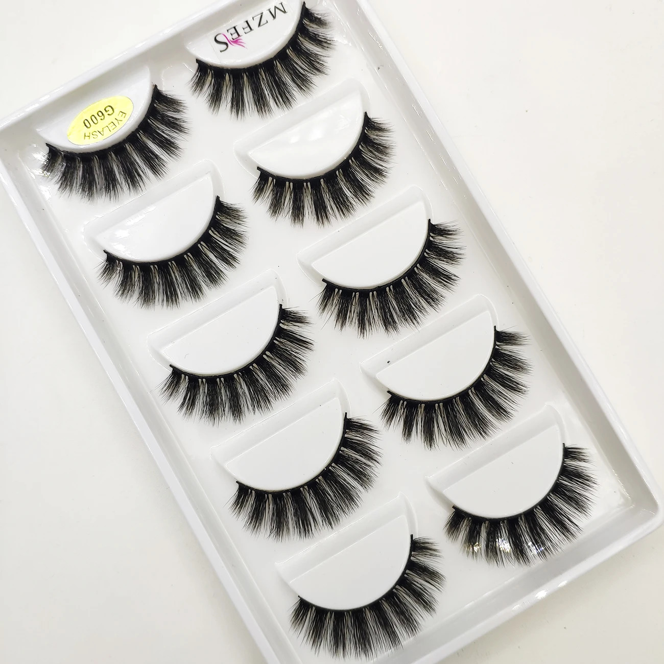10/50 Boxes 5 Pairs 3D Mink False Eyelashes Soft Lashes Makeup Eyelash Faux Cils Cilios Maquiagem Wholesale G600 231227