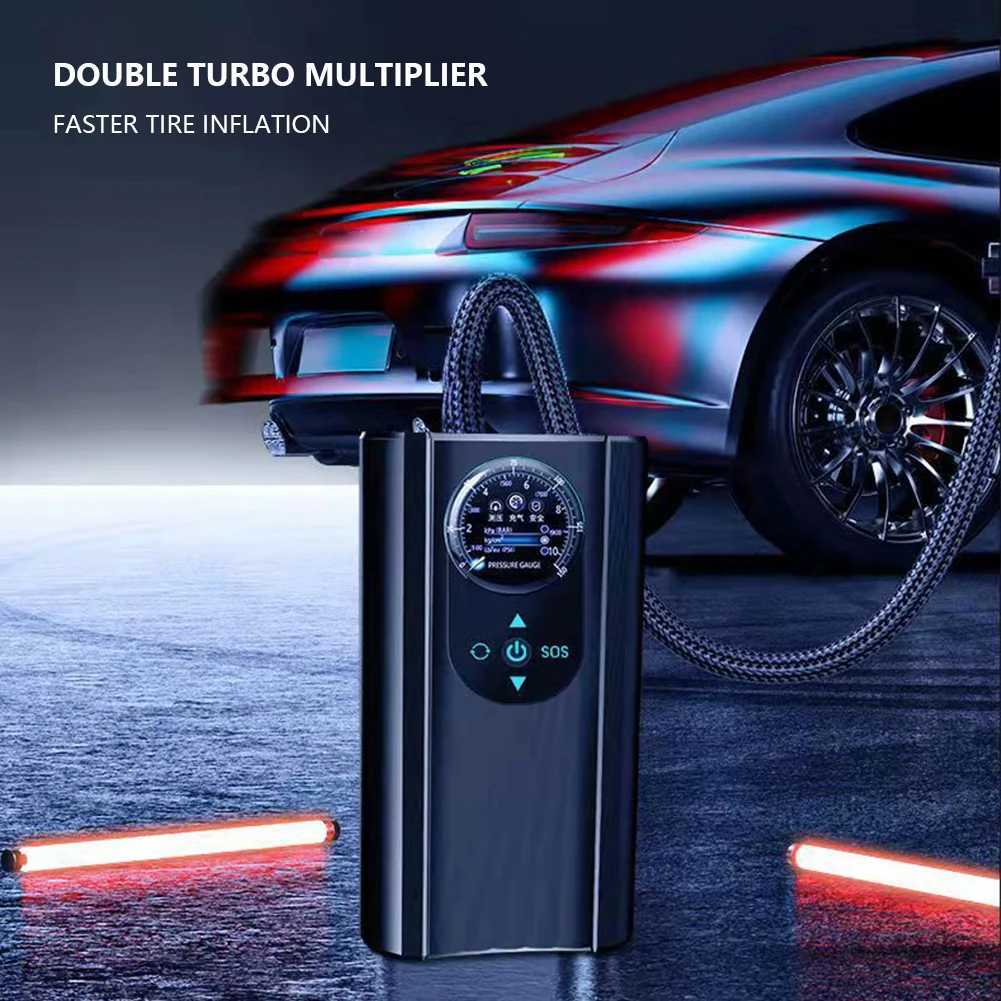 Inflatable Pump Car Air Compressor 120W 12V Air Pump Portable Tyre Inflator Electric Motorcycle Pump For Car Motorcycles Bicycles InflatableL231228