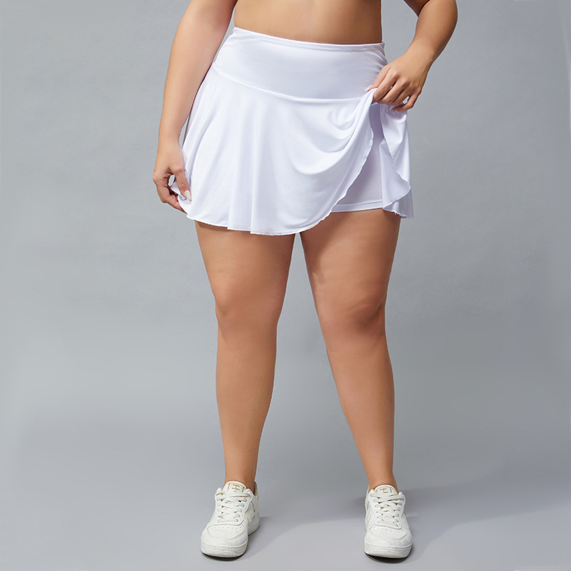 LL Plus Size Fitness Shorts Dress Female Defense Light Fast Drying and Breathable Tennis Skirt Running Fitness Pleated skirt