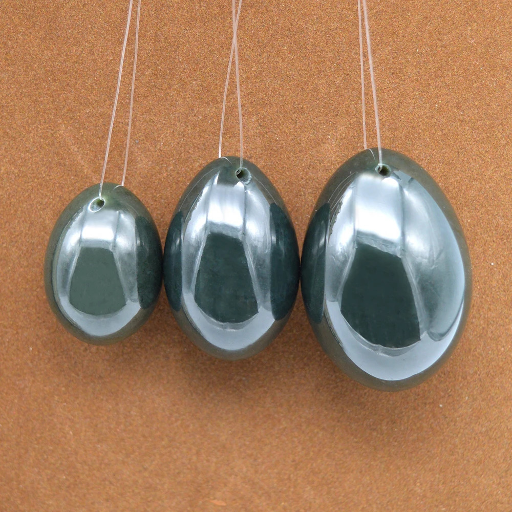 Jade Yoni Egg of 3pcs Nephrite Jade Eggs For Women Kegel Exercise For Pelvic Floor Stone Jade Massager 231227