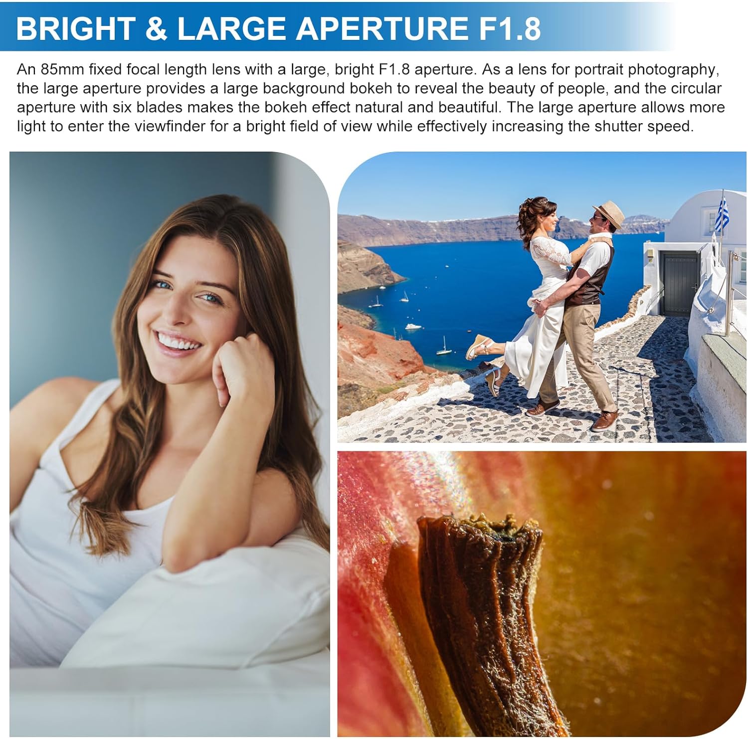 85mm F1.8 Medium Telephoto Portrait Full Frame E Mount Lens for Sony NEX-3 C3 F3 3N NEX-5 5C 5N 5R NEX-5T 7 NEX-6 NEX-5 A6500 A6300 A6000 A9 A7R A7S A
