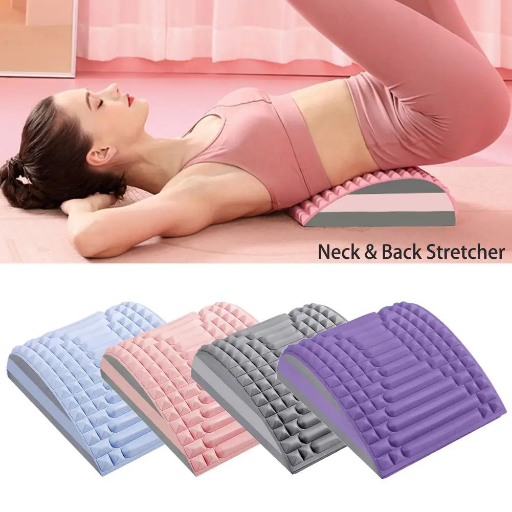 Back Stretcher Pillow Neck Lumbar Support Massager For Neck Waist Back Pain Relief Spine Muscles Relaxation Massager 231227