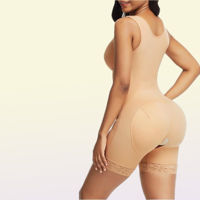 Women039s Shapers BuLifter Slimming Shapewear Full Body Shaper Post Liposuction Girdle Corset Tummy Control Faja Waist Open Cro7633536