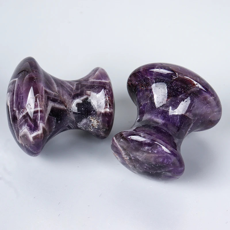 Jade Mushroom Face Care Massager Natural Amethyst Crystal Gua Sha Tool Massage Head Eye Skincare Scraper Wrinkle Beauty Products 231227