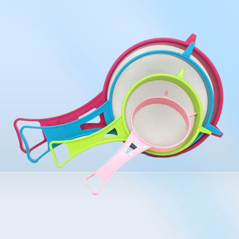 4pcs/set Plastic Wire Fine Mesh Oil Strainer Flour Sifter Sieve Colanders DIY Kitchen Tools Juice And Strainer Cooking Tools2849191