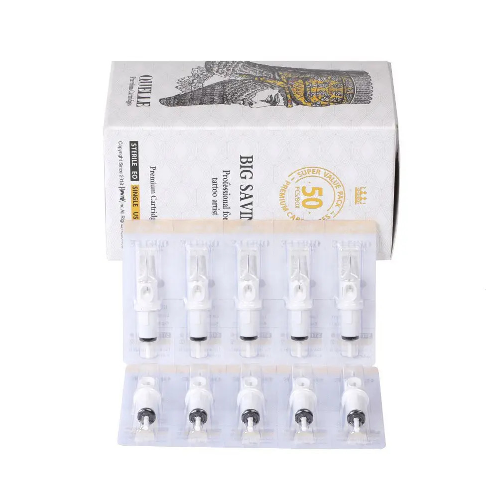 STIGMA High Quality 50PCS Tattoo Needles Cartridge Mixed Revolution For Permanent Eyebrow Lip Makeup Needles For Tattoo Machine 231227