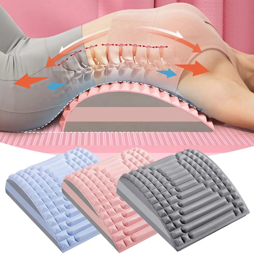 Back Stretcher Pillow Neck Lumbar Support Massager For Neck Waist Back Pain Relief Spine Muscles Relaxation Massager 231227