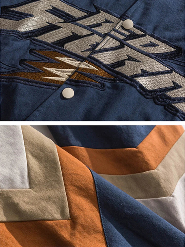 Gmiixder American Embroidered Baseball Uniform Men's Punk Racing Jacket S Couple Motorcycle Toolingcoat Street Casual Wear 231226