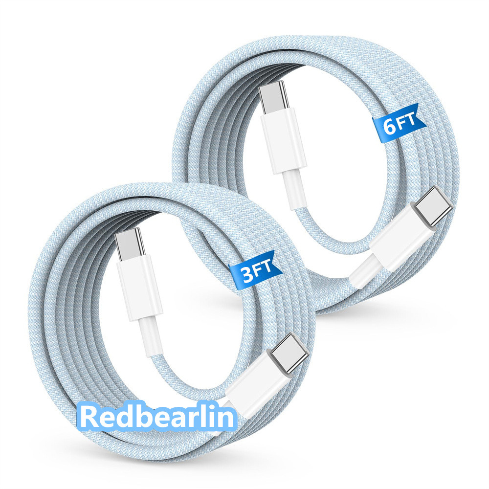 Fast Quick Charging 60W 3A C to C Fabric Nylon USB C Type c Charger Cable Cables 1M 3ft 2m 6Ft For Samsung S23 S24 Utral Htc Xiaomi Huawei Android pho