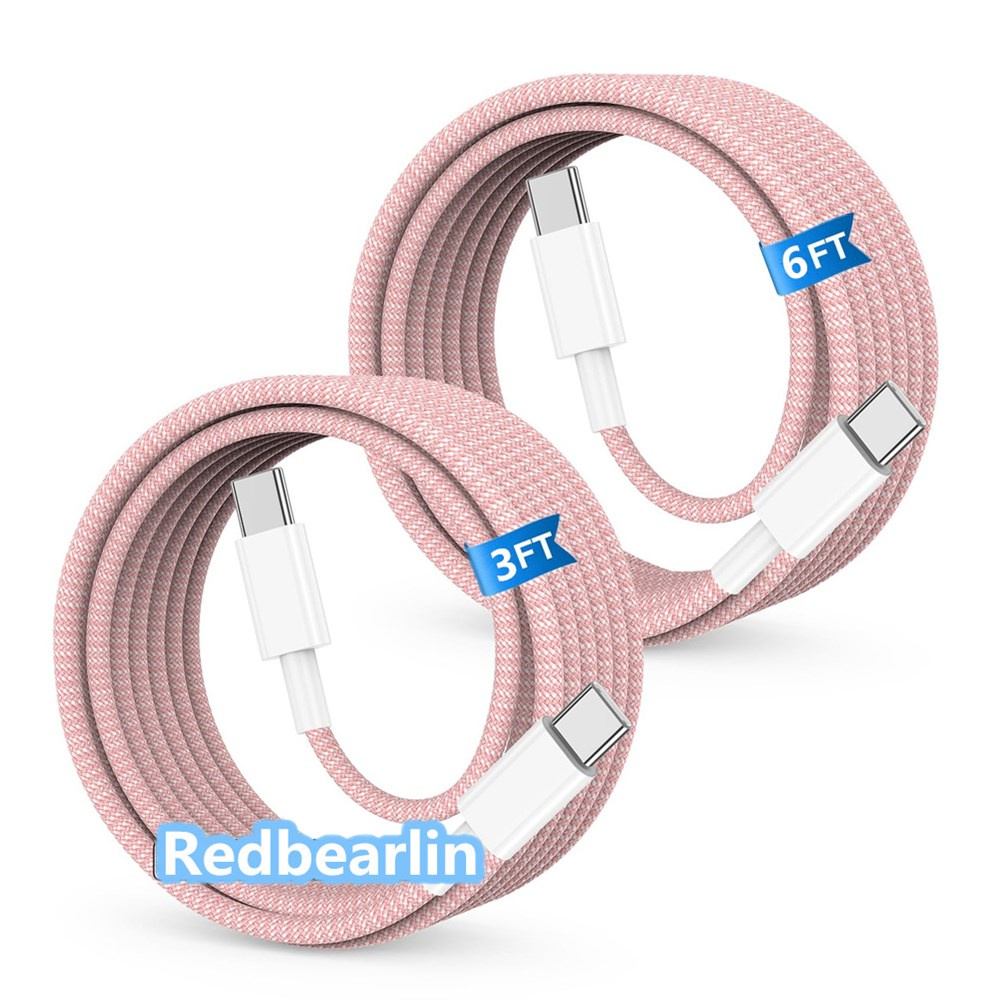 Fast Quick Charging 60W 3A C to C Fabric Nylon USB C Type c Charger Cable Cables 1M 3ft 2m 6Ft For Samsung S23 S24 Utral Htc Xiaomi Huawei Android pho