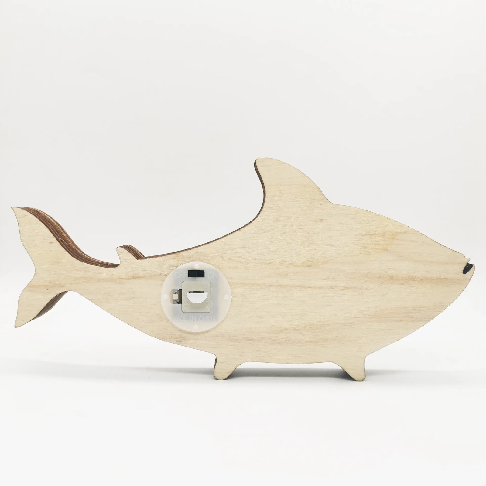 Marine Animal Wooden Handicraft Creative Wind Carving Fish Table Decoration With Light 3D In Home Room 231226