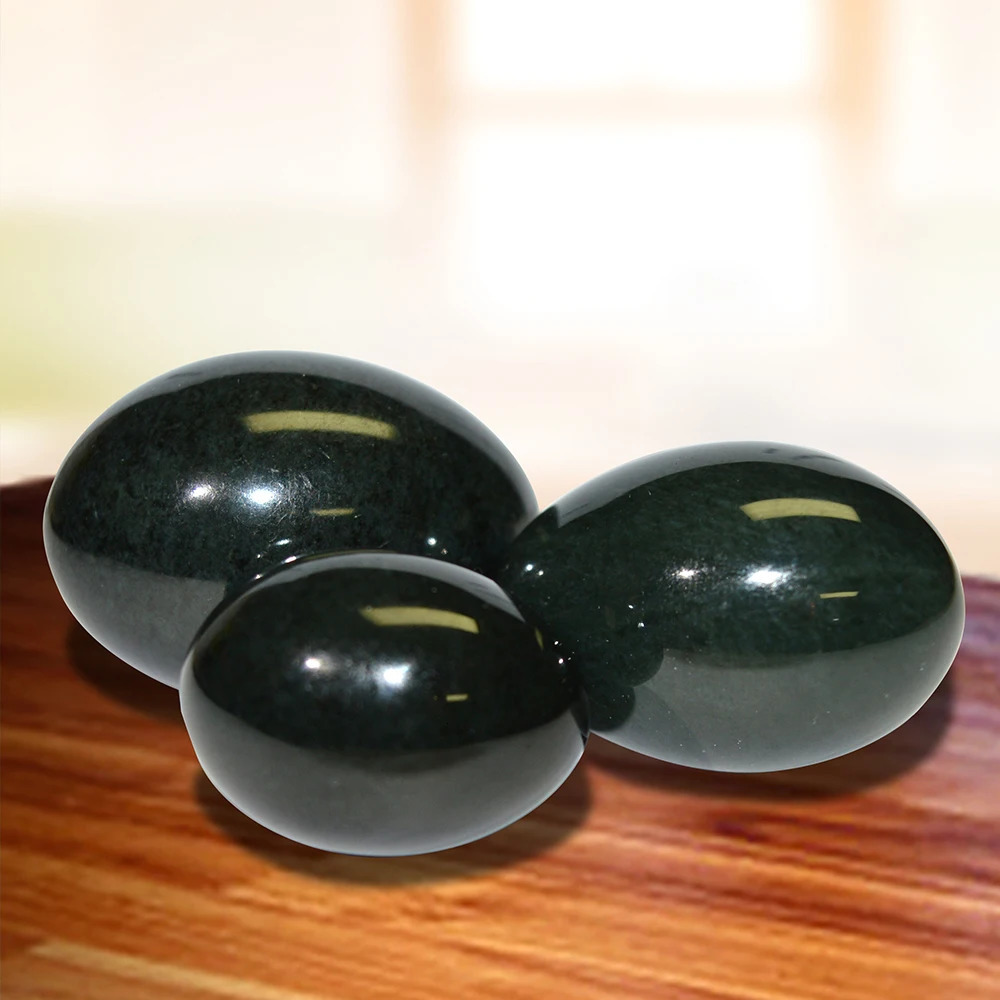 Jade Yoni Egg of 3pcs Nephrite Jade Eggs For Women Kegel Exercise For Pelvic Floor Stone Jade Massager 231227