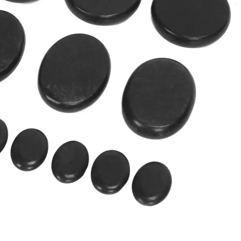 Massage Stones Kit Warming Reduce Pain Waterless Heating Heated Stone SPA Essential Oil Massage Rocks Set 231227