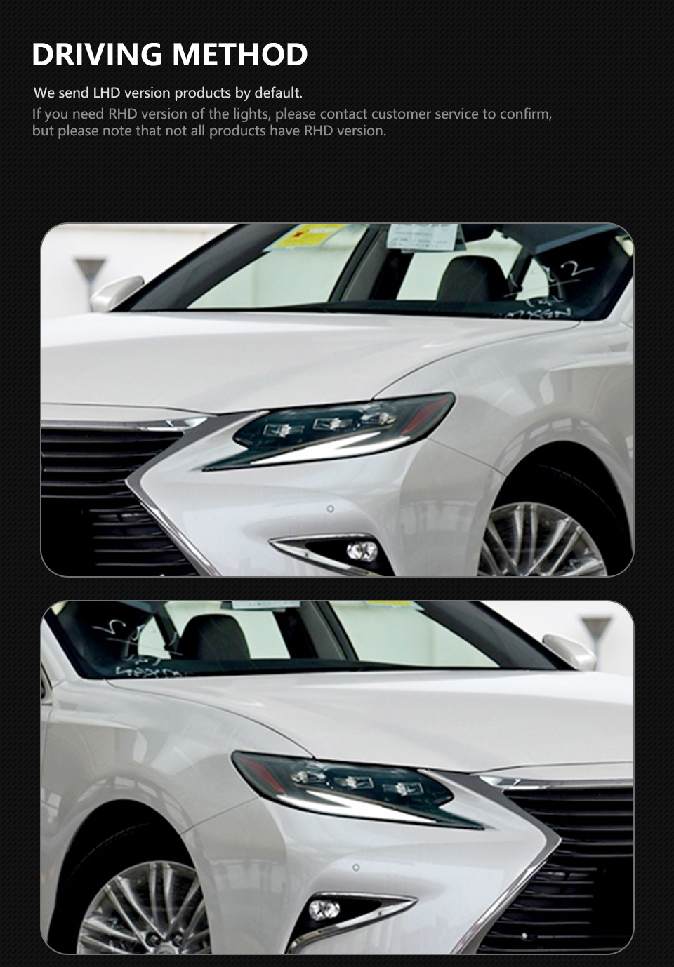 LED Headlights for Lexus ES ES200 Headlights 20 15-20 17 ES300 Modification Upgrade Car Lights DRL Dynamic Turn Signal Lamp