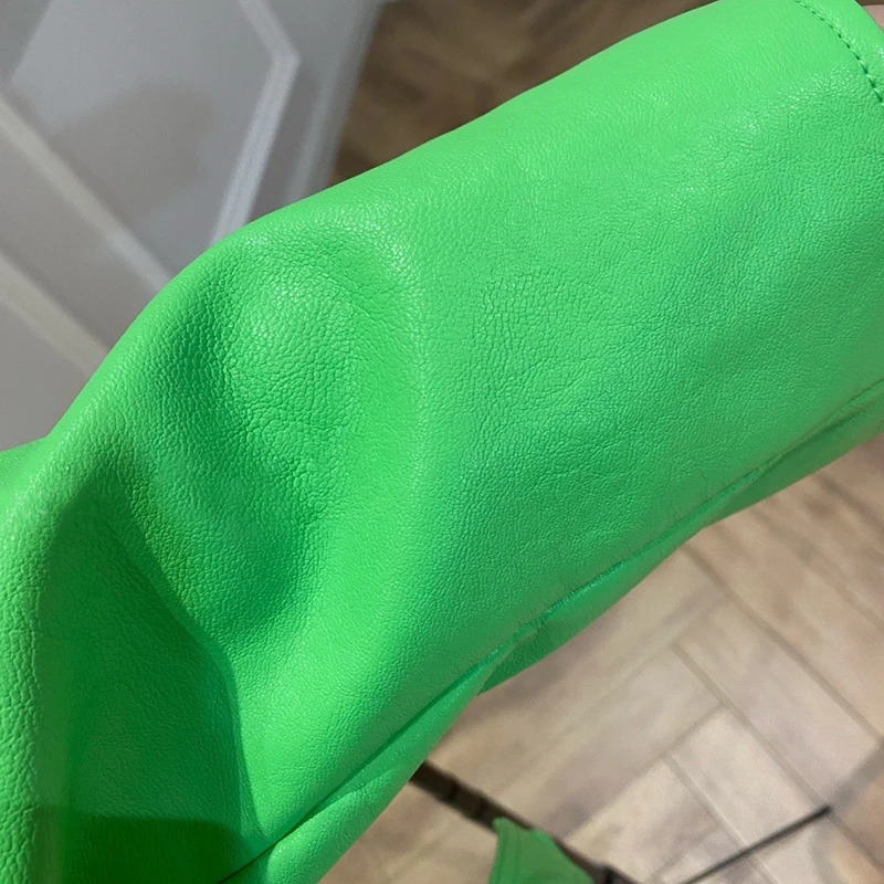 Lautaro Y2k Short Green Gecko Biker Leather Jacket Long Sleeve Zipper Belt Colored Stylish Outerwear for Women Fashion 231227
