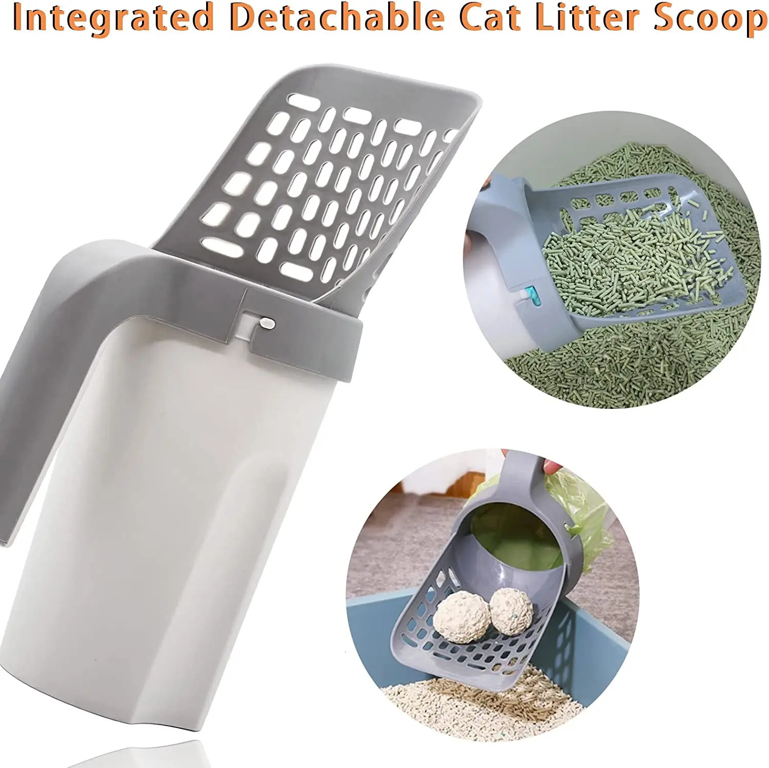 Cat Litter Shovel Scoop with Refill Bag For Pet Filter Clean Toilet Garbage Picker Supplies Box Self Cleaning 231226
