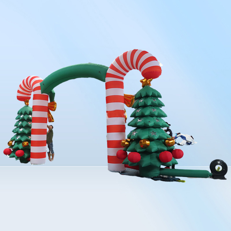 Ship Outdoor Xmas advertising Christmas newest inflatable archway with trees
