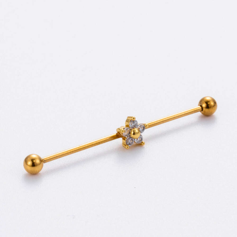 Straight Stainless Steel Industrial Surgical Barbell Helix Ear Bar Ball Cartilage Earring Stud 1.2mm Rod Heart Wings Bridge Nail Earrings Piercing Bod