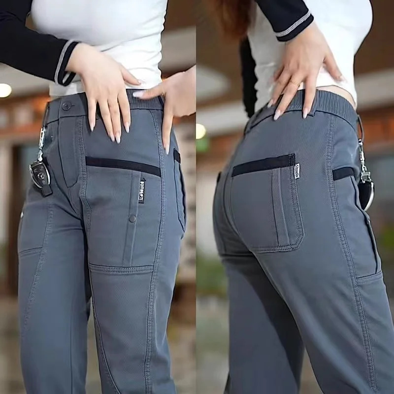 High Grade Style Men's Pants Four Seasons Can Wear Large Pockets Slim Straight Stretch Casual Pants Fashion Men Clothing 231226