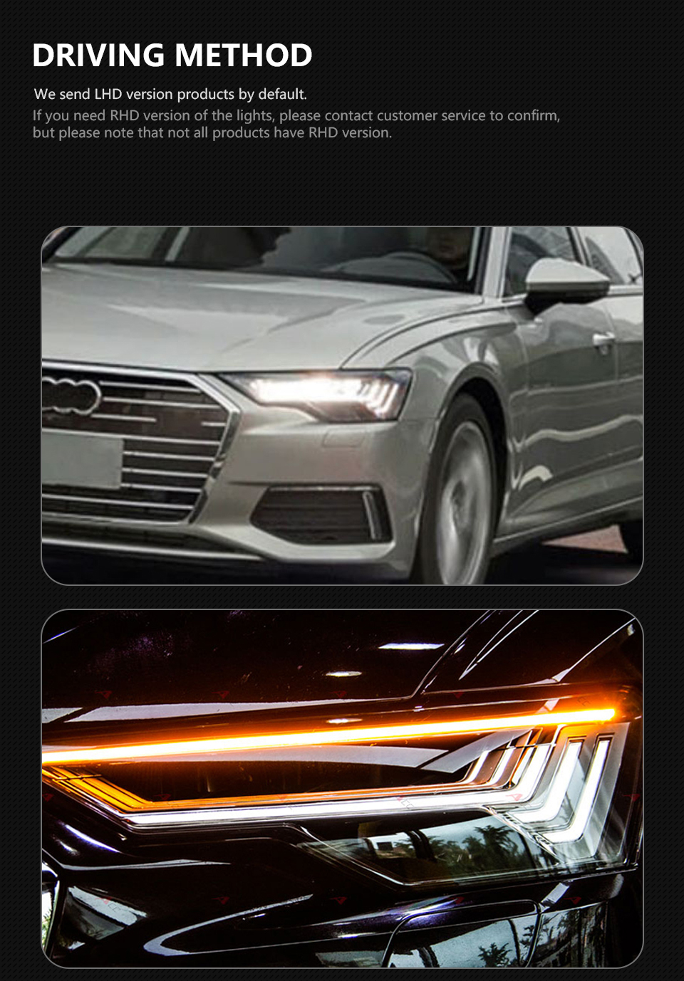 Head Lamp for AUDI A6 20 19-2023 A6 C8 Design Headlights DRL Assembly Upgrade Dynamic Daytime Light Accessory