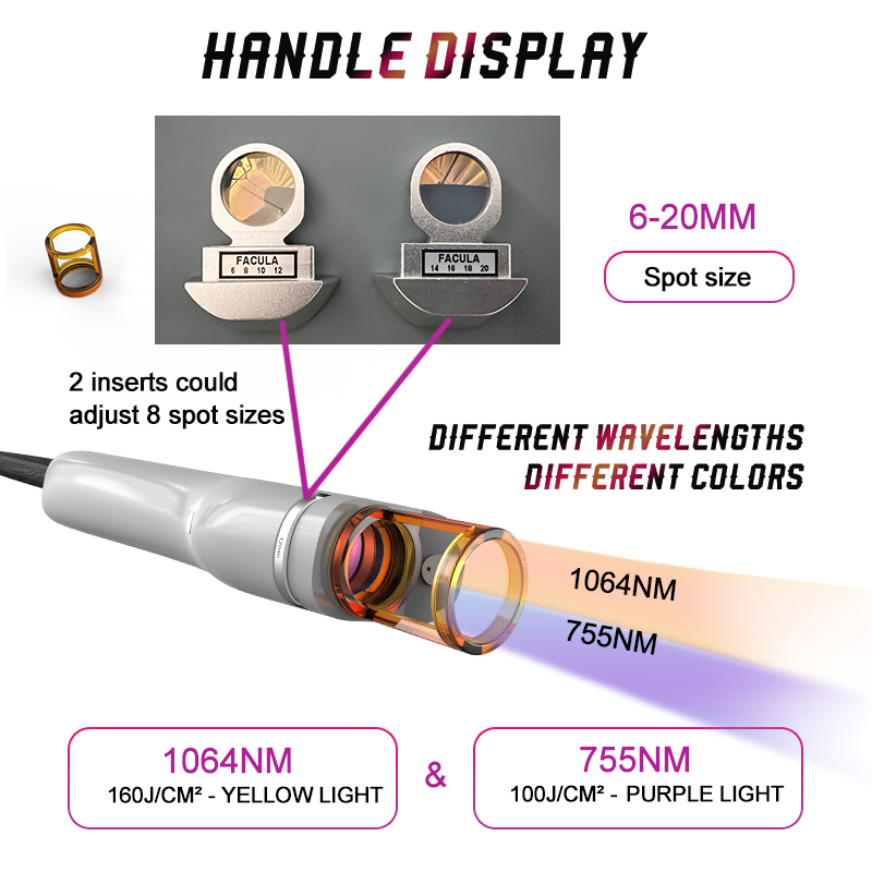 Dual Wave Alexandrite Laser Long Pulse laser Hair Removal Machine with 755nm Wave and 1064nm Wavelength