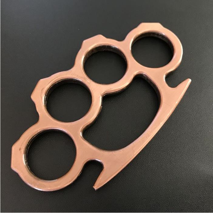 Outdoor Defense Thin Brass Knuckles Dusters knuckle Personal Security Women Men Self-defense Pendant EDC Tool