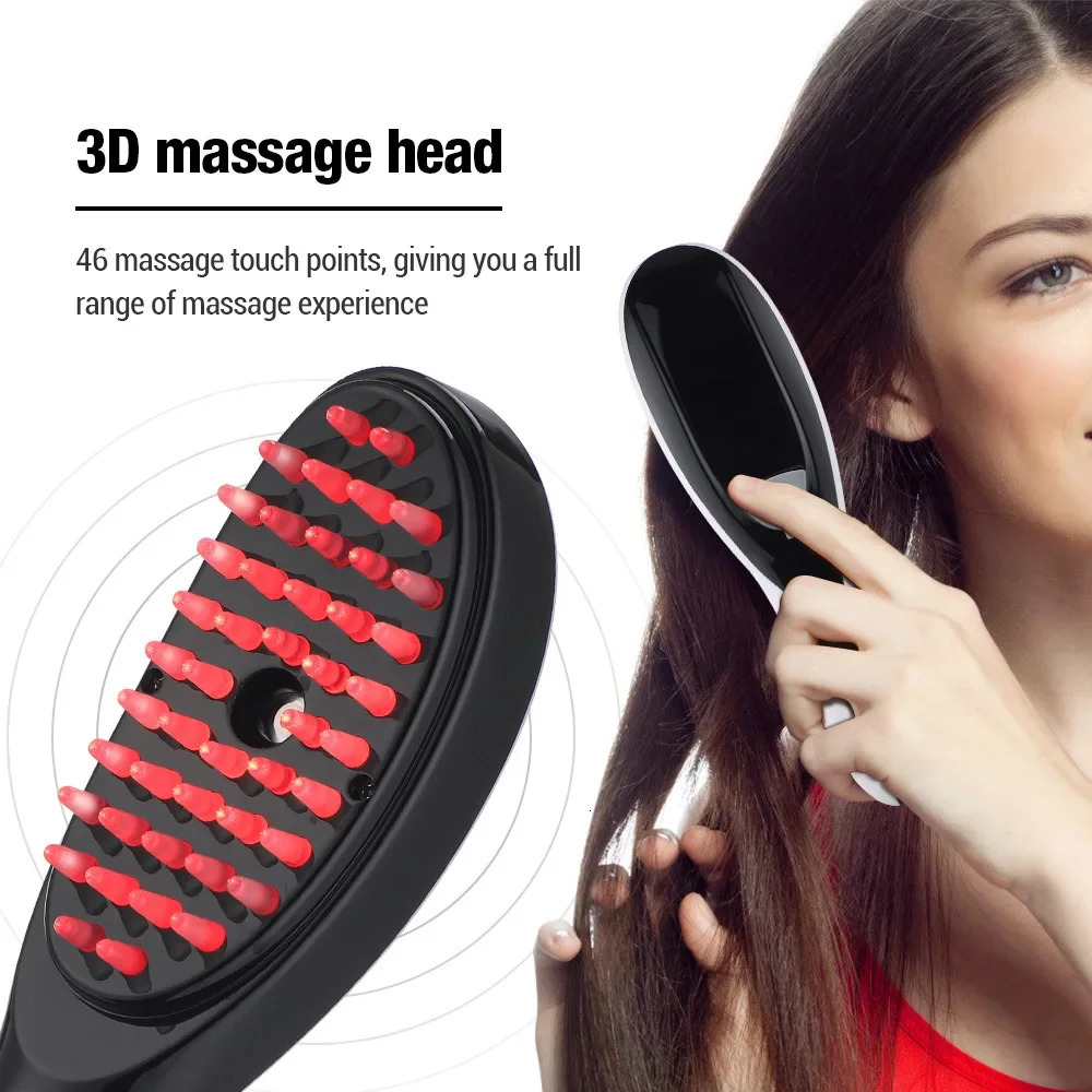 Electric Head Massage Comb Scalp Head Meridian Massager Health Care Anti Hair Loss Scalp Brush Negative Ion Spray Hair Growth 231227