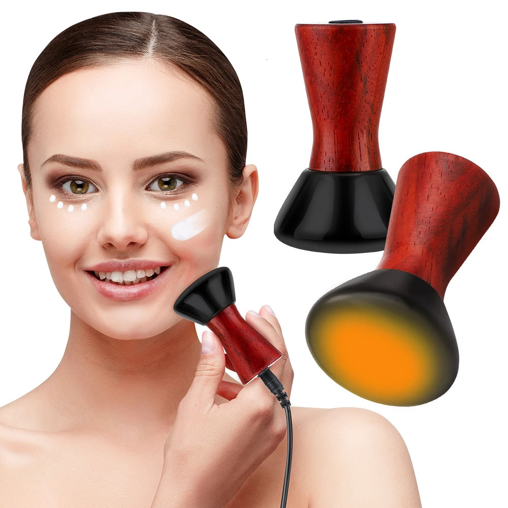 Electric Bian Stone Massager for Face Eyes Skin Improve Eye Bags Guasha Cupping Body Spa Relaxation 231227