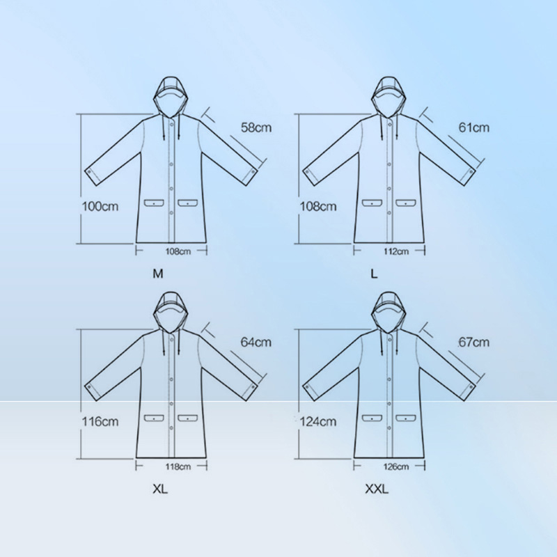 Raincoats Rain Coat Hood Waterproof Rainwear Adult Emergency Transparent EVA Unisex Poncho Hooded Cover Raincoat15058905