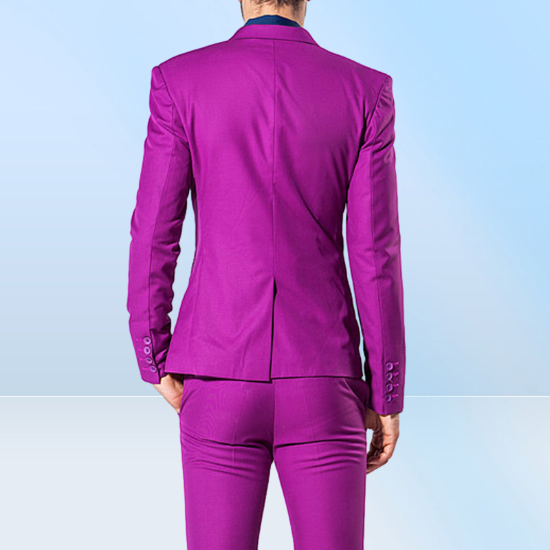 Three Piece Wedding Tuxedos for Groom Wear Peaked Lapel Slim Fit One Button Dinner Party Formal Men Suits