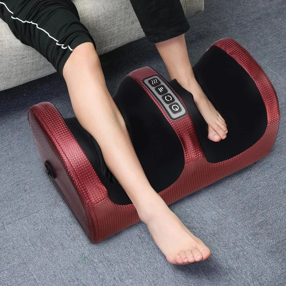 Compression Electric Foot Massager Heating Shiatsu Kneading Roller Muscle Relaxation Pain Relief Spa Machines 231226