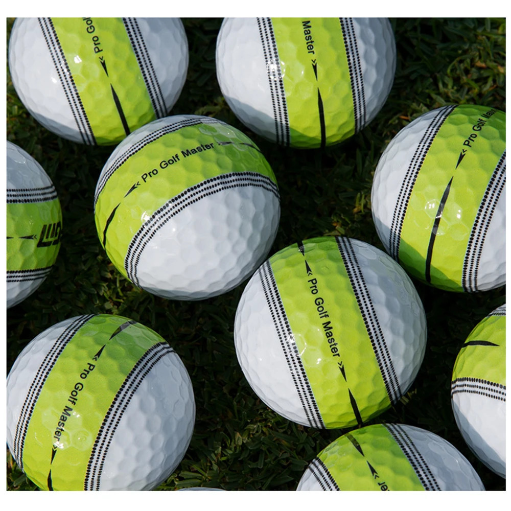 PGM Golf Ball 360 ° Orbit Aiming Line Ball Stripe 2 Layer Ball Suitable for Beginners Practice Indoors Outdoors Golf Supplies 231227