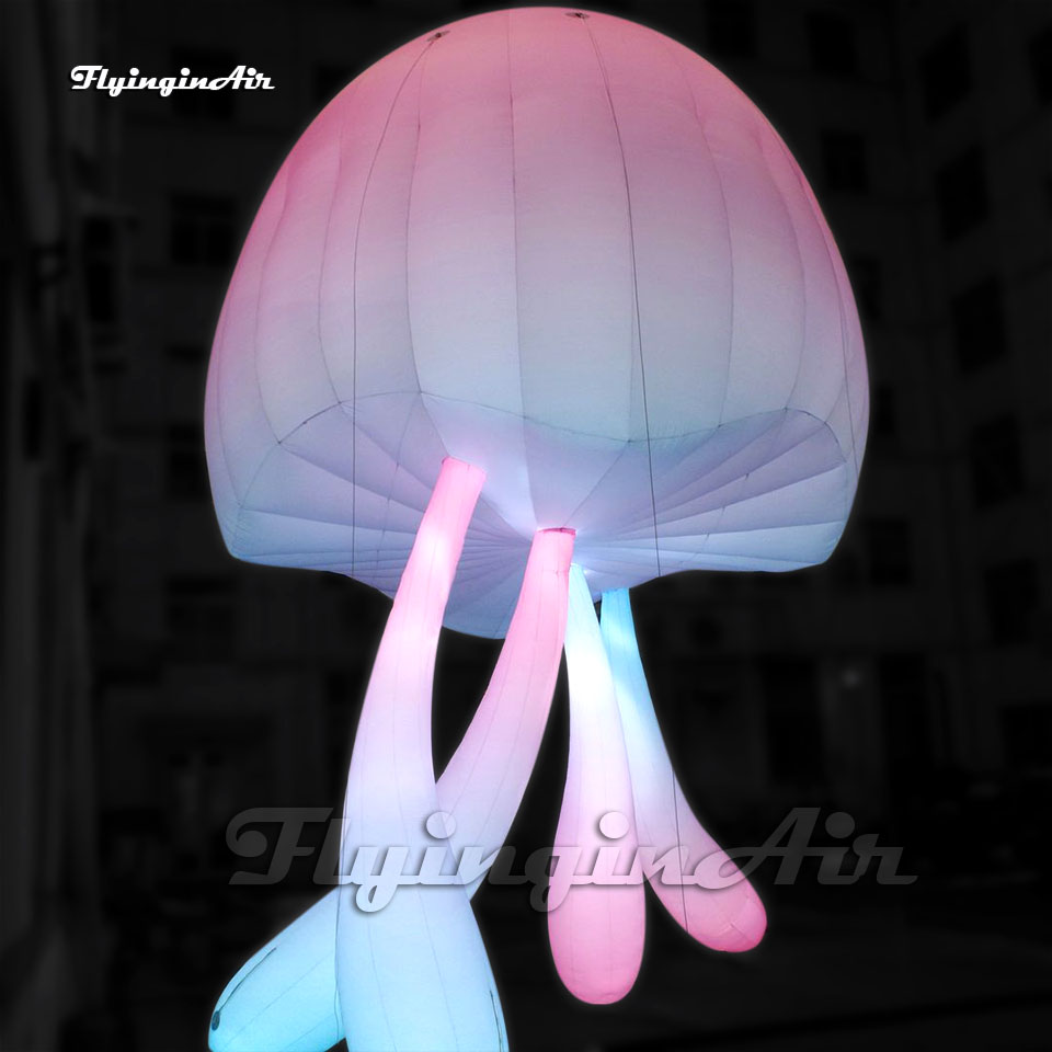 Fantastic Pendent Large Inflatable Jellyfish Lamp Hanging Air Blow Up Sea Animal Balloon With LED Light For Aquarium Decoration