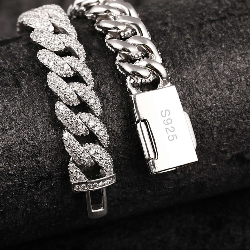 Wholesale Cheap Price 925 Sterling Silver 10mm Miami Cuban Moissanite Link Chain