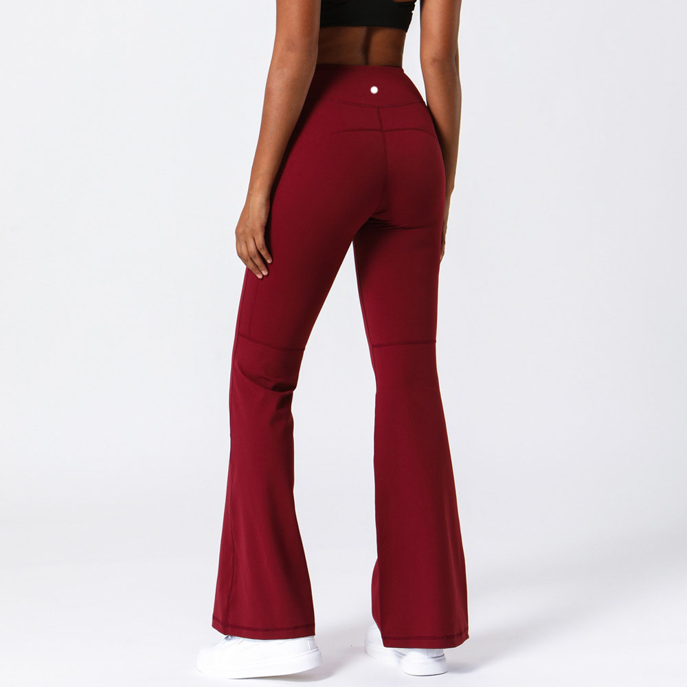 LL High Waist Wide Legged Yoga Pants Female Fashion Fitness Yoga Trousers Hip Lifting Elastic Sports Casual Pants
