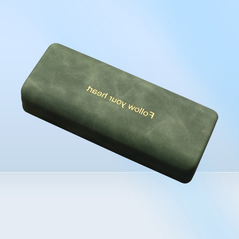 Sunglasses Cases Bags Fashion Simple PU Leather Glasses Metal Square Portable Sunglasses Case Women Men Durable Eyewear Storage Bo