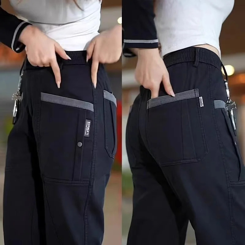 High Grade Style Men's Pants Four Seasons Can Wear Large Pockets Slim Straight Stretch Casual Pants Fashion Men Clothing 231226