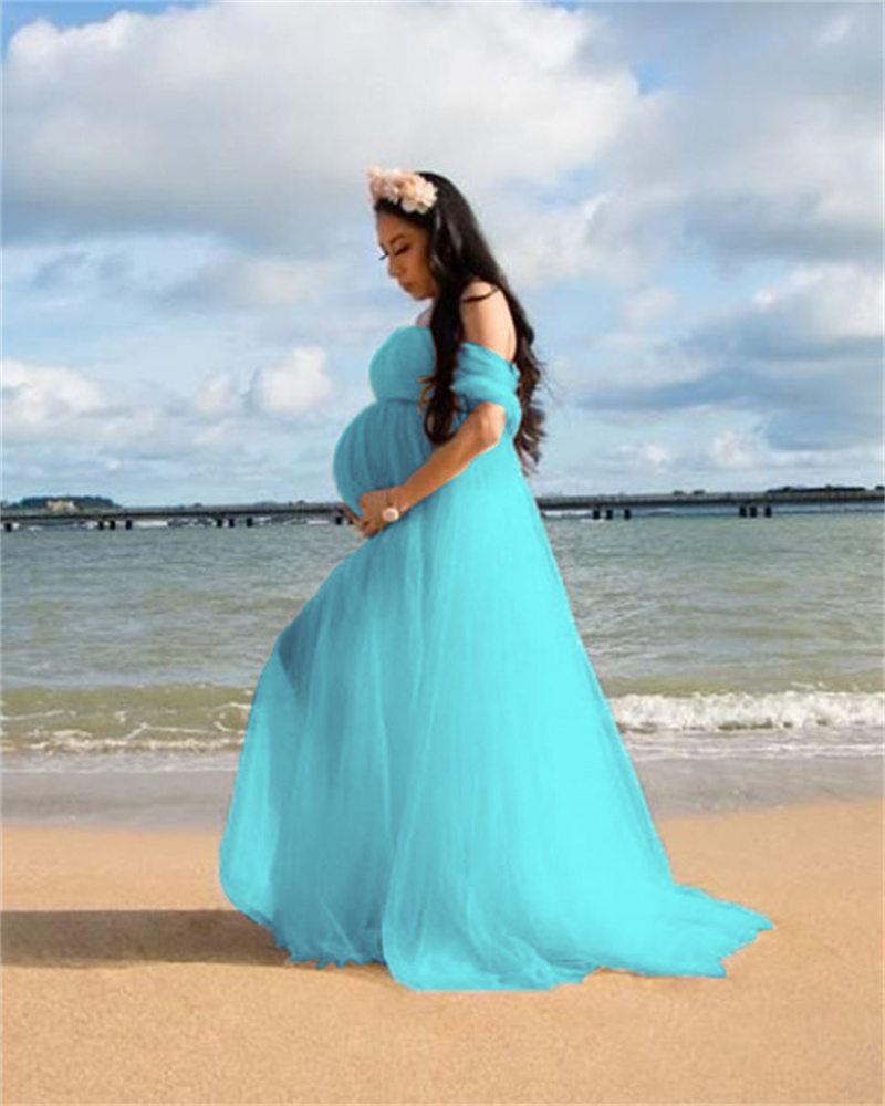 Maternity Dresses Photography Props Sexy Chiffon Maxi Gown For Pregnant Deep V-neck Women Long Pregnancy Dress Photo Shoots 2025 Hot