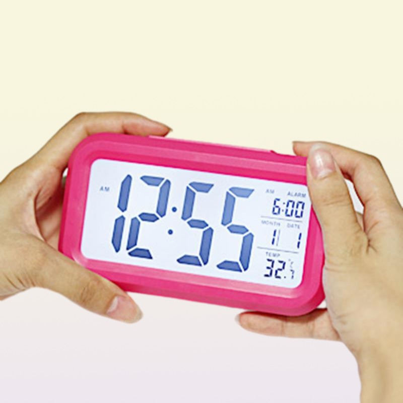 Desk Table Clocks Alarm Clock Large Display With Calendar For Home Office Snooze Electronic Kids LED Desktop Digital ClocksDesk 7104384