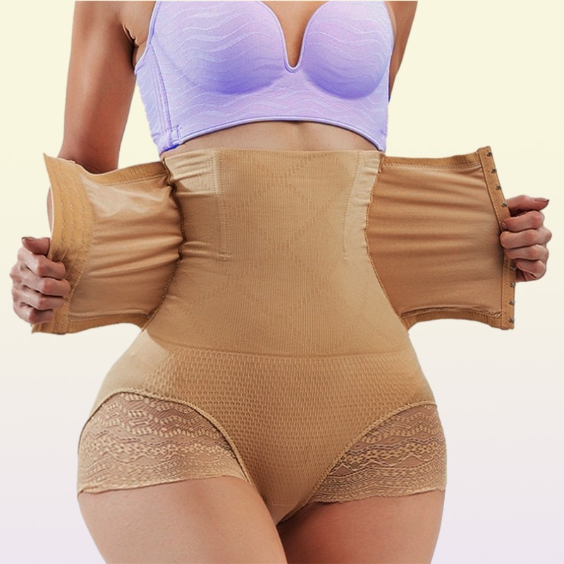 GUUDIA Tummy Control Panties Women Body Shaper High Waist Shaper Pants Seamless Shapewear Postpartum Panties Waist Trainer 220702