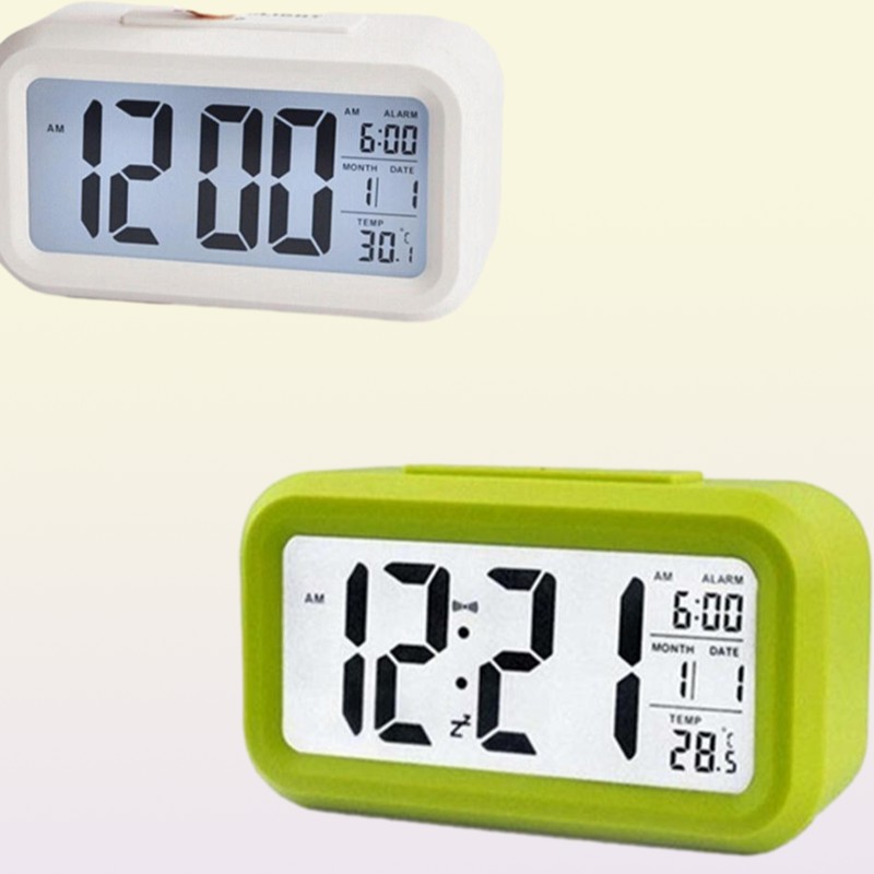 Desk Table Clocks Alarm Clock Large Display With Calendar For Home Office Snooze Electronic Kids LED Desktop Digital ClocksDesk 7104384